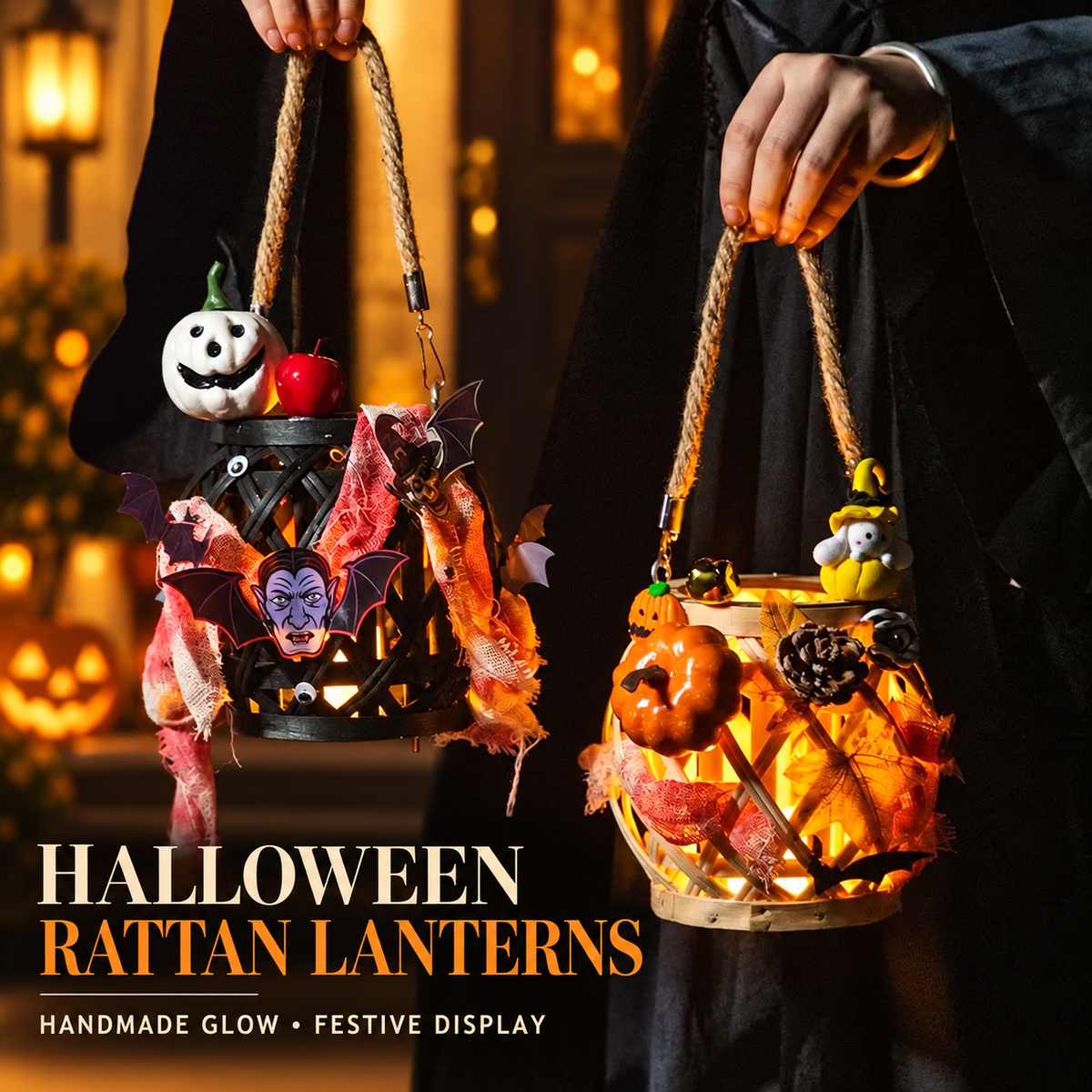 HALLOWEEN DIY RATTAN LANTERN CRAFT KIT