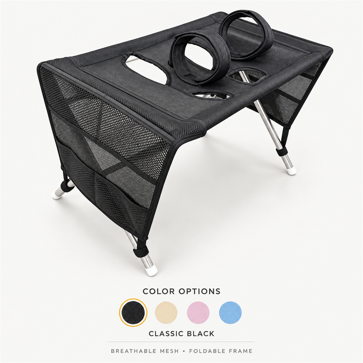 Foldable Pet Grooming Care Table with Padded Restraint Collars