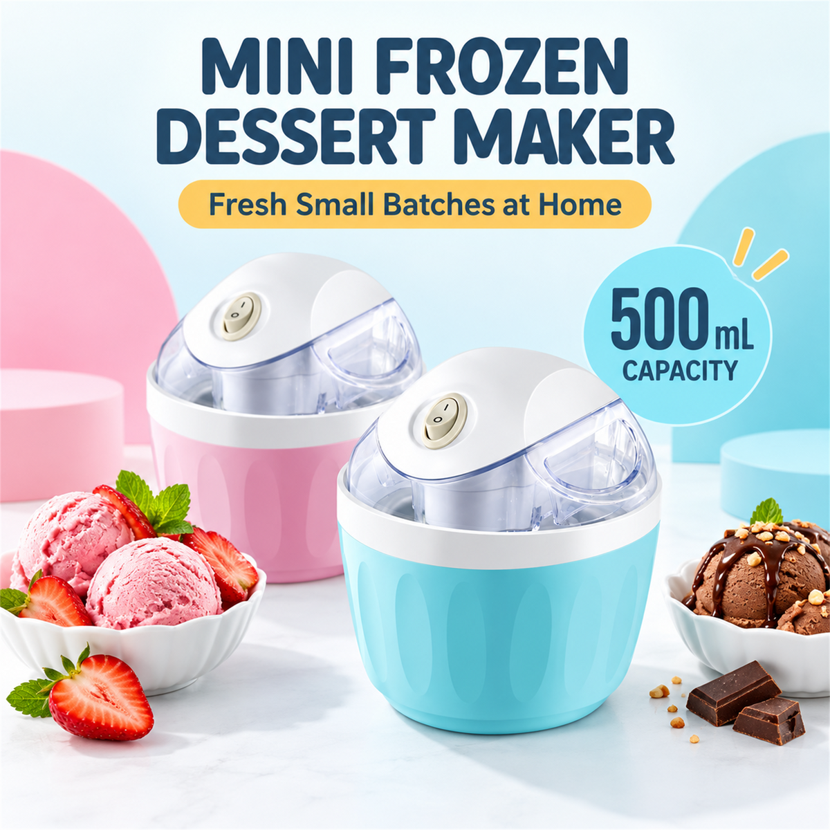 500 mL Mini Electric Frozen Dessert Maker