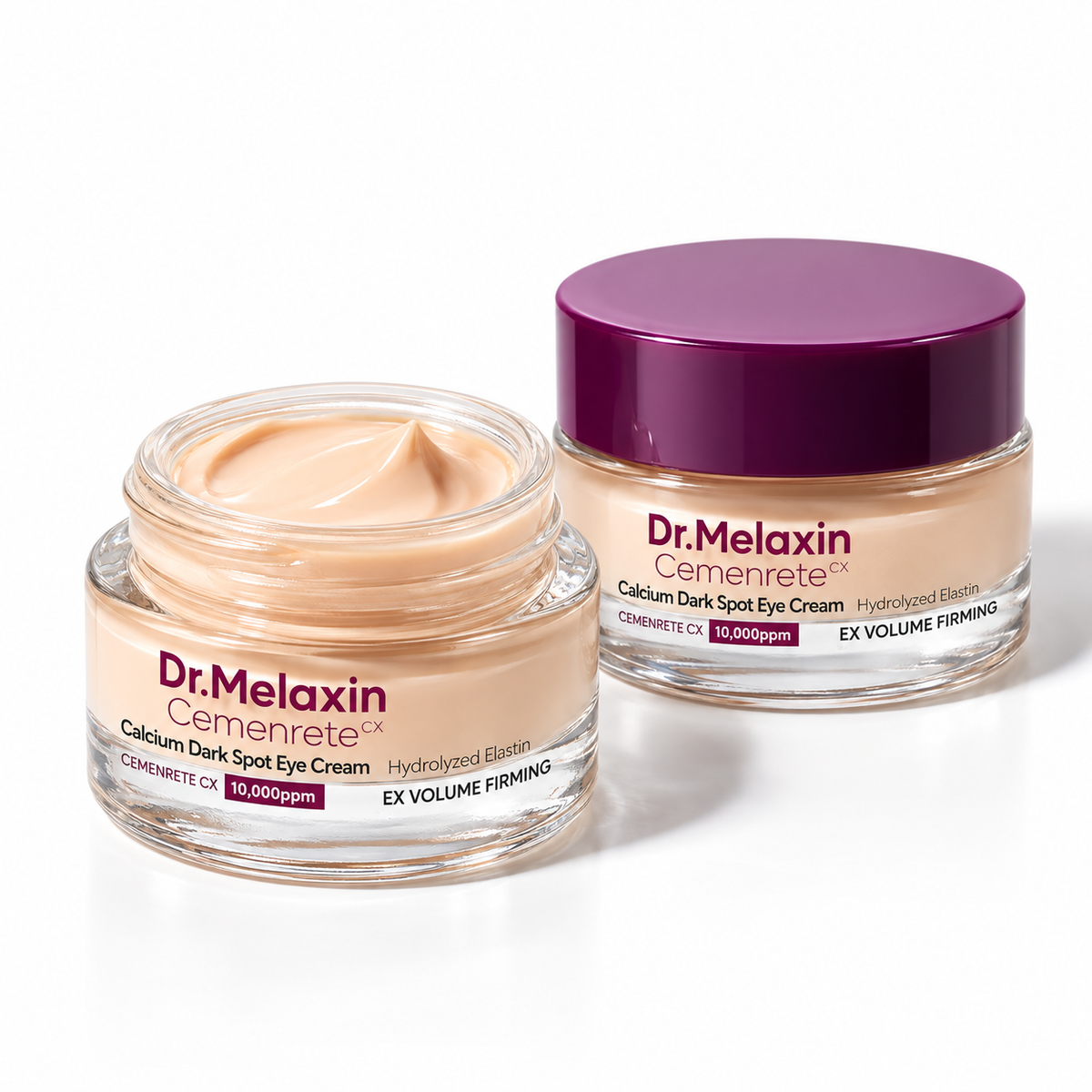 Calcium Dark Spot Eye Cream, Peach-Tinted Under-Eye Cream with Niacinamide, Calcium Gluconate & Hydrolyzed Elastin, 15 g (0.52 oz)