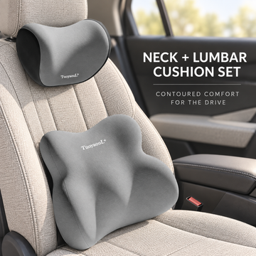 Contoured Car Neck and Lumbar Cushion Set