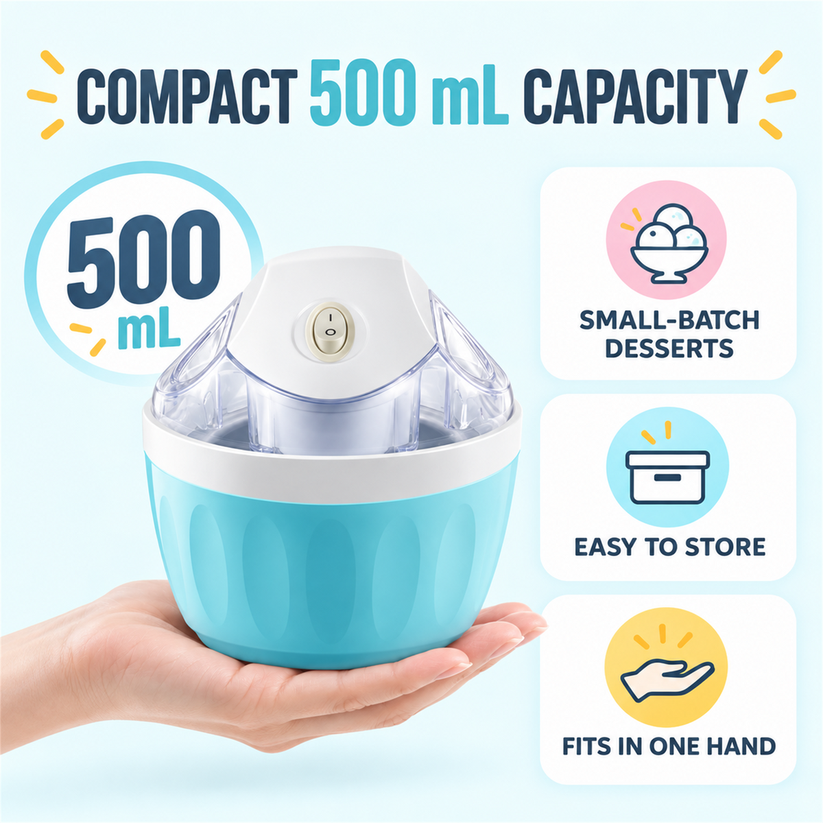 500 mL Mini Electric Frozen Dessert Maker