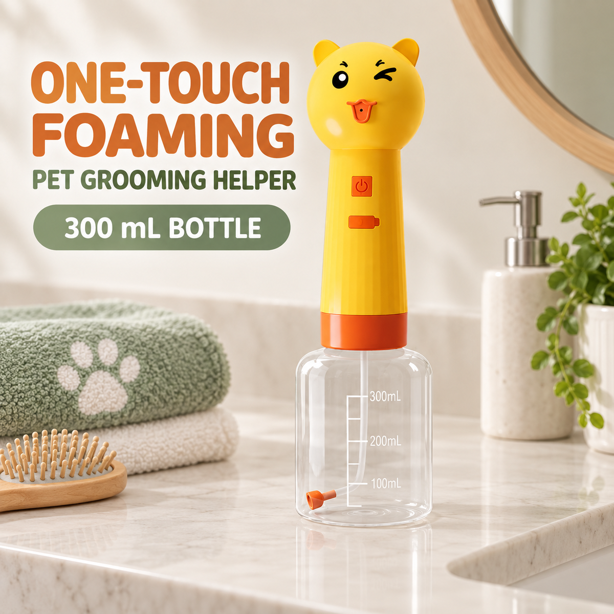 Pet Bath Foam Dispenser