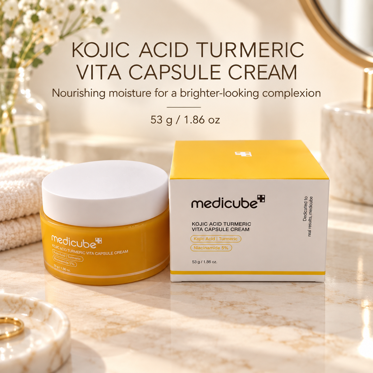 Kojic Acid Turmeric Resurfacing Toner, Brightening Face Toner with Niacinamide and Glycolic Acid, Lightweight Hydrating Exfoliating Toner, 8.45 fl oz (250 mL)