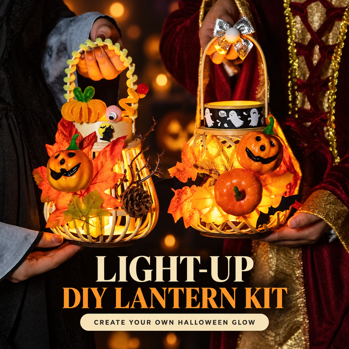 HALLOWEEN DIY RATTAN LANTERN CRAFT KIT
