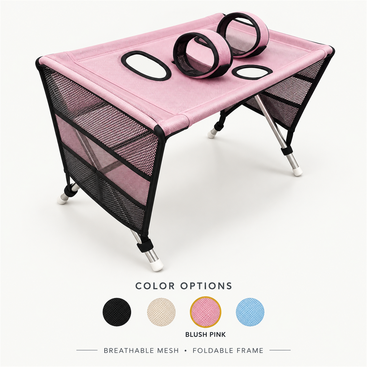 Foldable Pet Grooming Care Table with Padded Restraint Collars