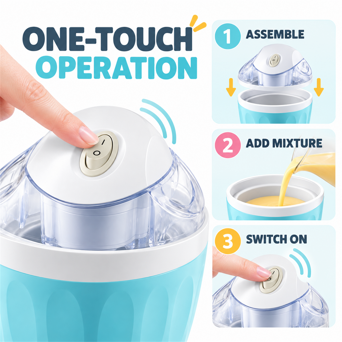 500 mL Mini Electric Frozen Dessert Maker