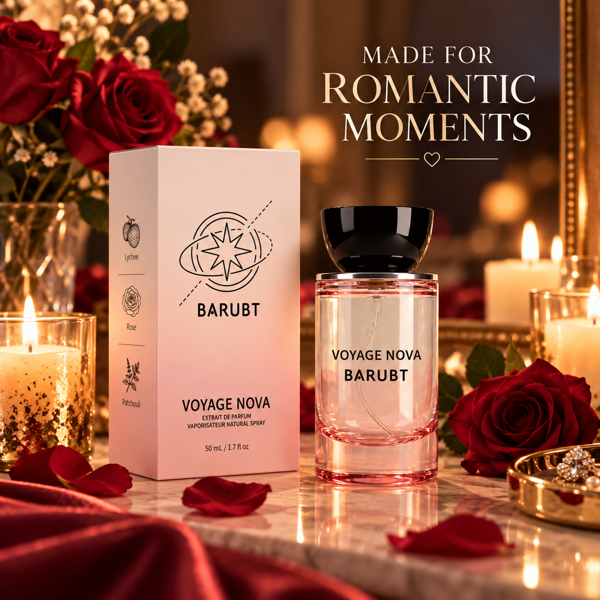 Eau de Parfum Spray, 50 mL / 1.7 fl oz, Fresh Everyday Fragrance for Women and Men, Travel-Ready Scent with Rose Fruit and Fresh Citrus Options