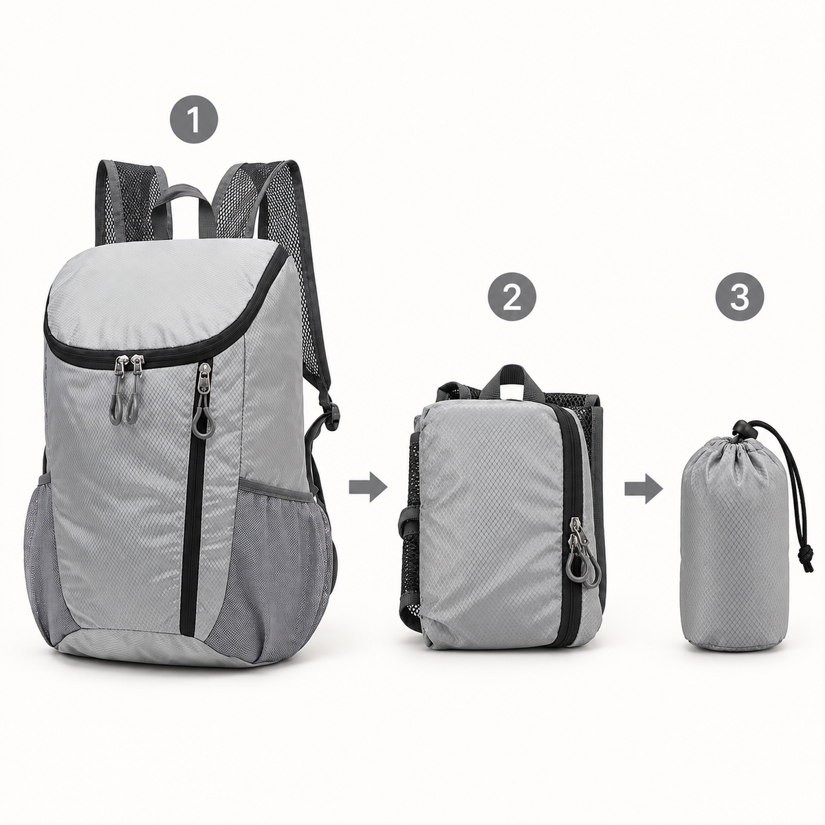 Lightweight Foldable Hiking Backpack with Storage Pouch