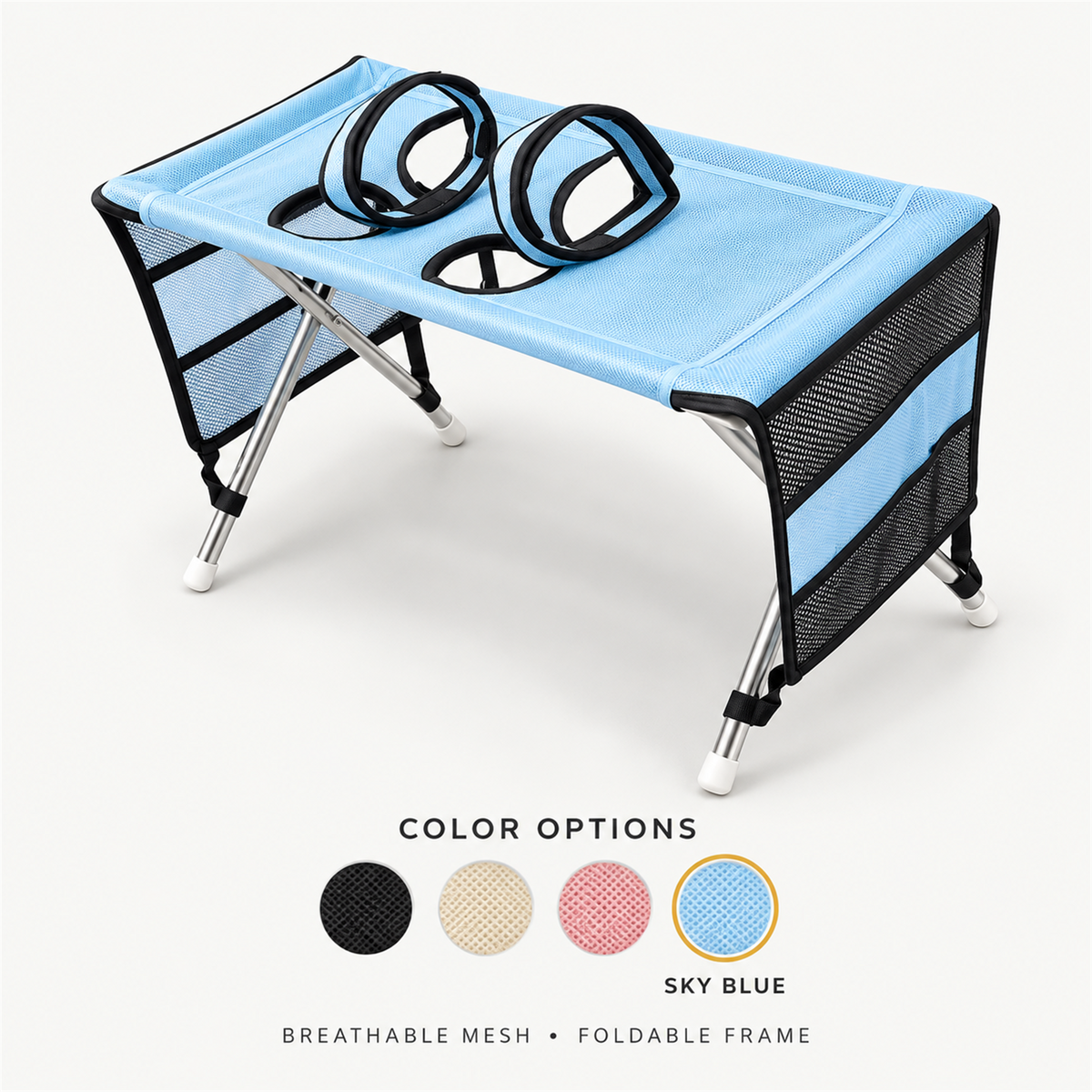 Foldable Pet Grooming Care Table with Padded Restraint Collars