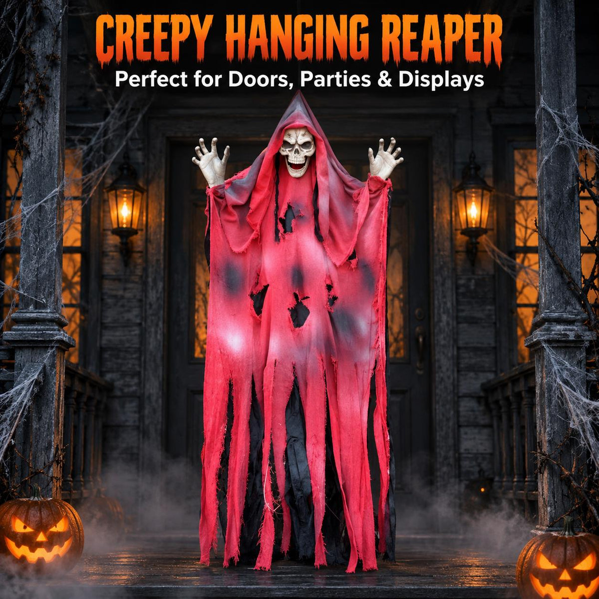 Halloween hanging ghost door curtain skull ghost hanging haunted house decoration props