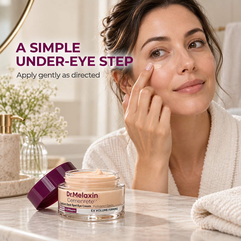 Calcium Dark Spot Eye Cream, Peach-Tinted Under-Eye Cream with Niacinamide, Calcium Gluconate & Hydrolyzed Elastin, 15 g (0.52 oz)