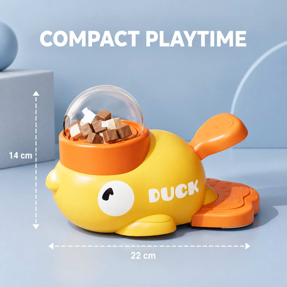 Yellow Duck Interactive Treat-Dispensing Toy for Cats and Dogs