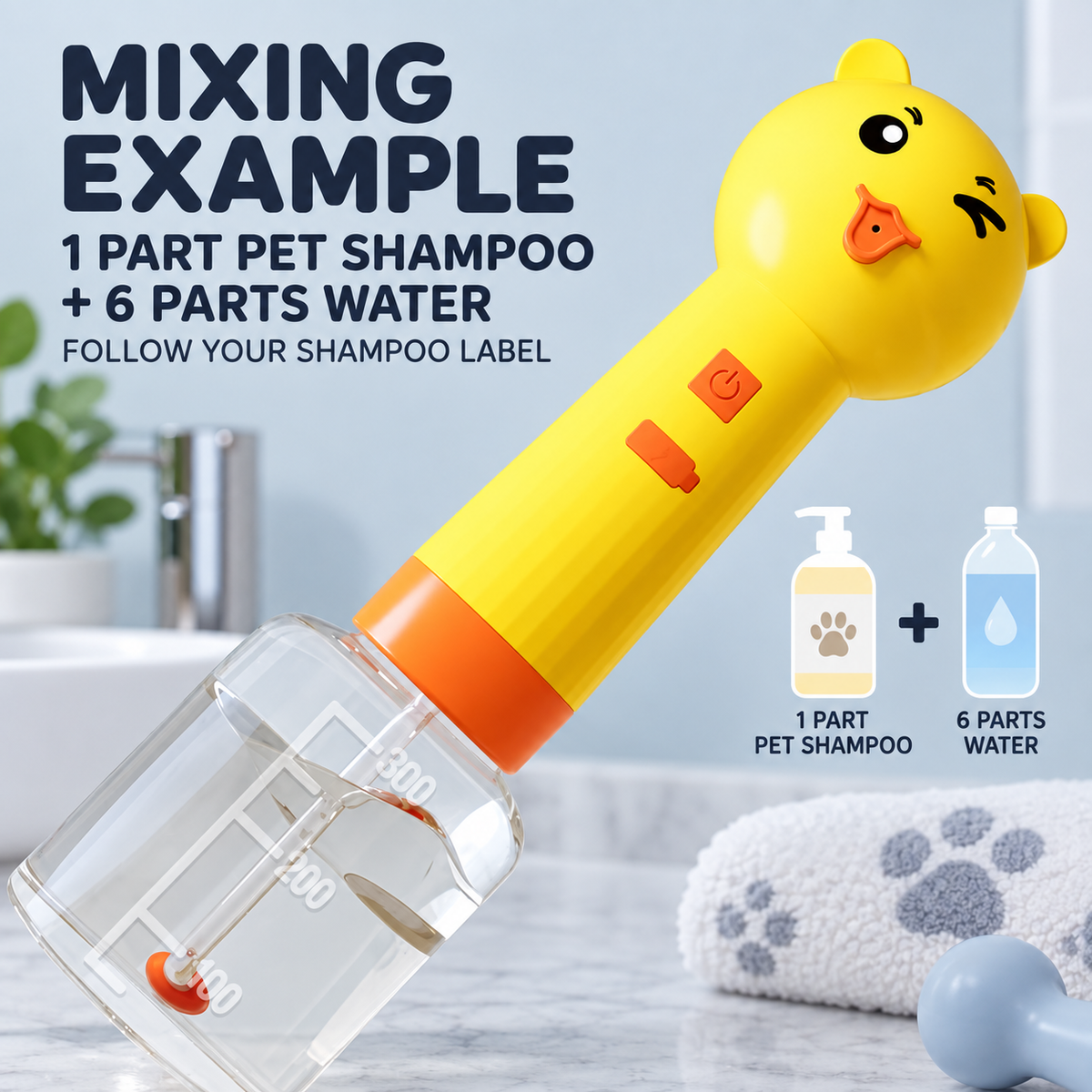Pet Bath Foam Dispenser