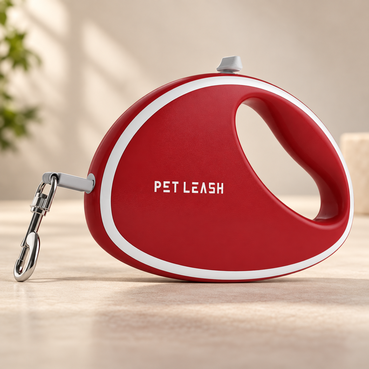 Retractable Dog Leash with Reflective-Edge Tape and Metal Swivel Clip