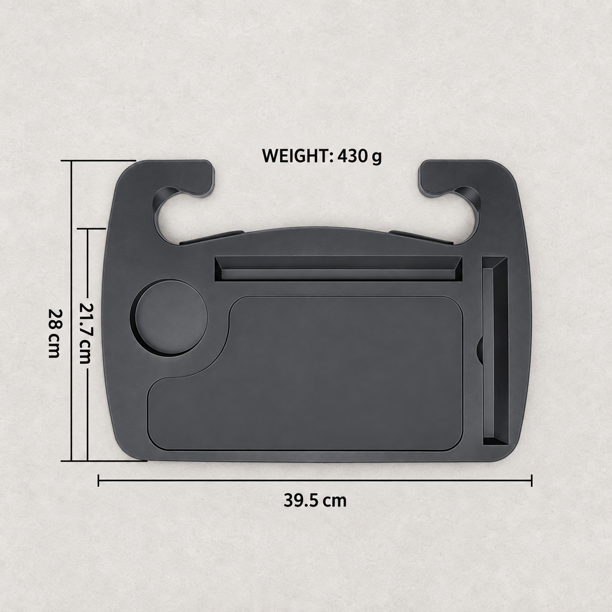 Steering Wheel Tray for Parked Vehicles