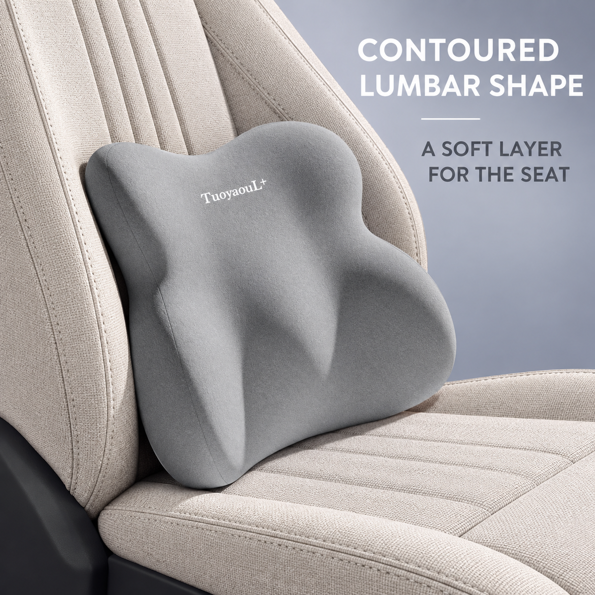 Contoured Car Neck and Lumbar Cushion Set