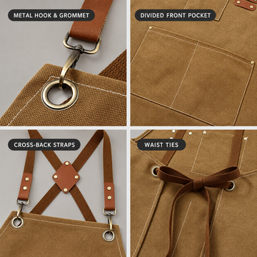 Cross-Back Multi-Pocket Apron
