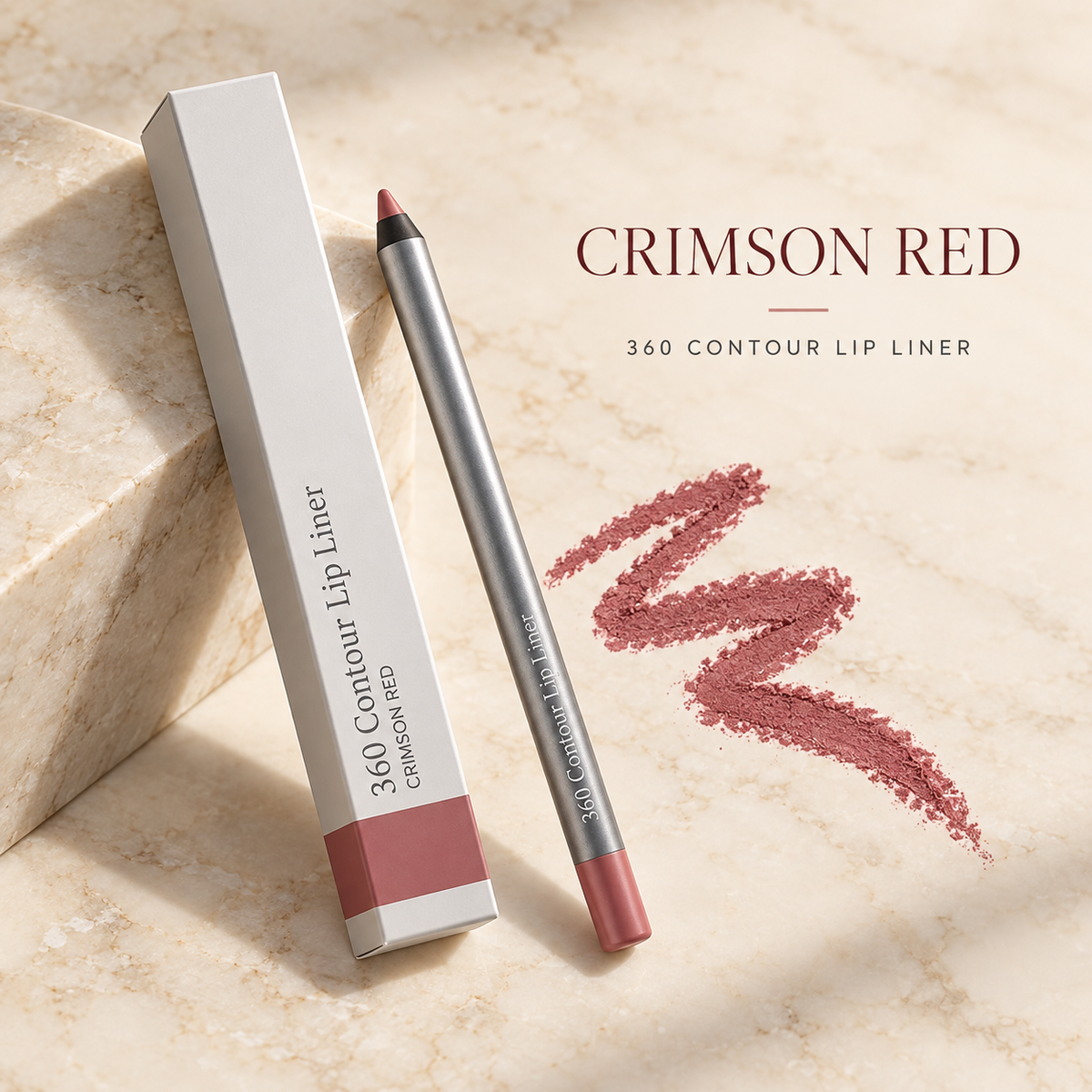 360 Contour Lip Liner Pencil, Precision Lip Definer for Shaping and Filling, Available in Multiple Shades, 1 Count