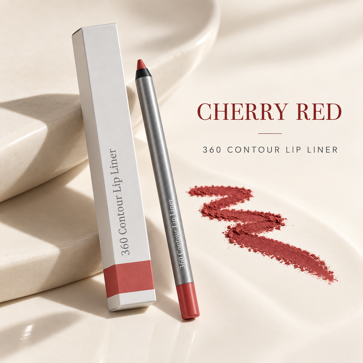 360 Contour Lip Liner Pencil, Precision Lip Definer for Shaping and Filling, Available in Multiple Shades, 1 Count