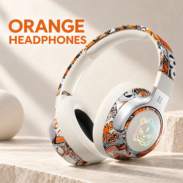 Wireless Over-Ear Headphones with Cushioned Ear Pads and Graphic Colorways