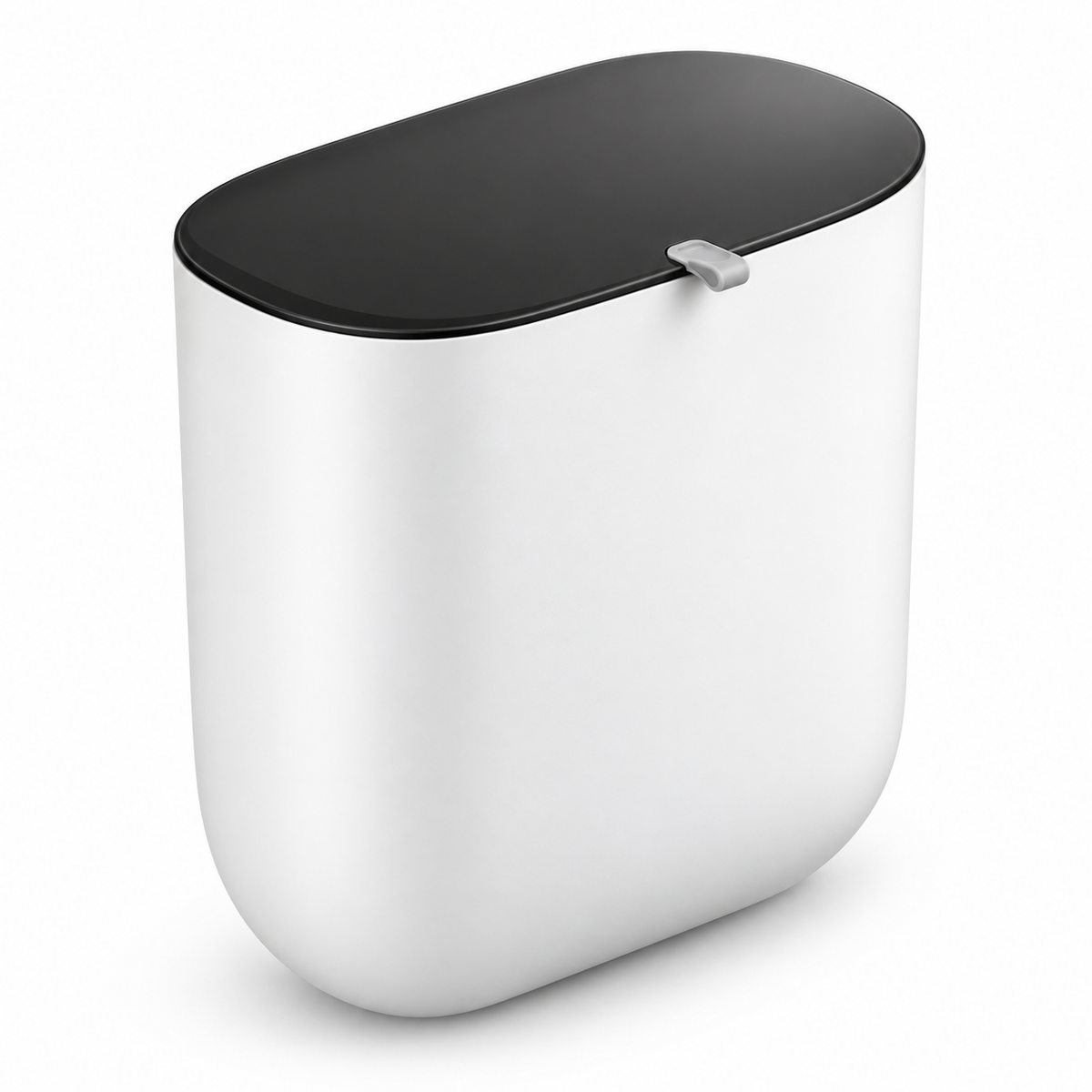 No-Drill Wall-Mounted Trash Bin with Lid