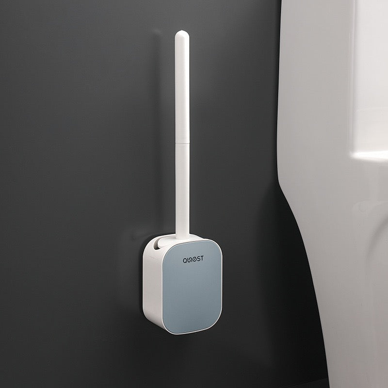 No-Drill Wall-Mounted Toilet Brush with Holder