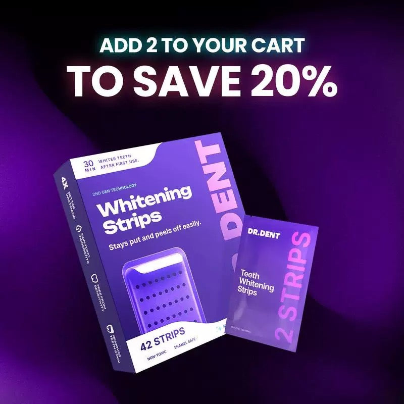 Teeth Whitening Strips | 7 Individually Packed Sachets per Box