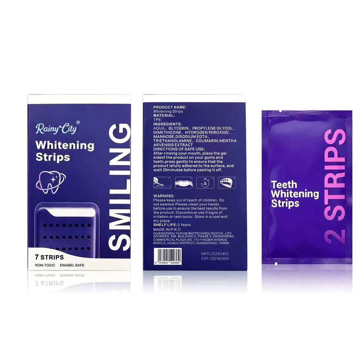 Teeth Whitening Strips | 7 Individually Packed Sachets per Box