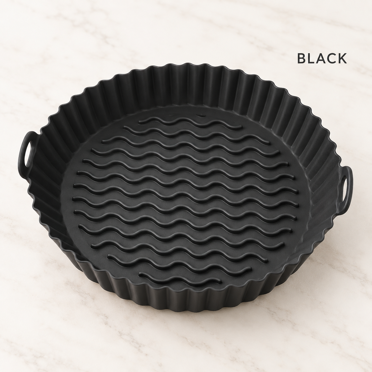 Reusable Silicone Air Fryer Liners, Food-Grade Air Fryer Basket Inserts with Raised Drainage Ribs, Heat-Resistant Nonstick Cooking Pots, Easy-Clean Accessories for Roasting, Baking and Reheating