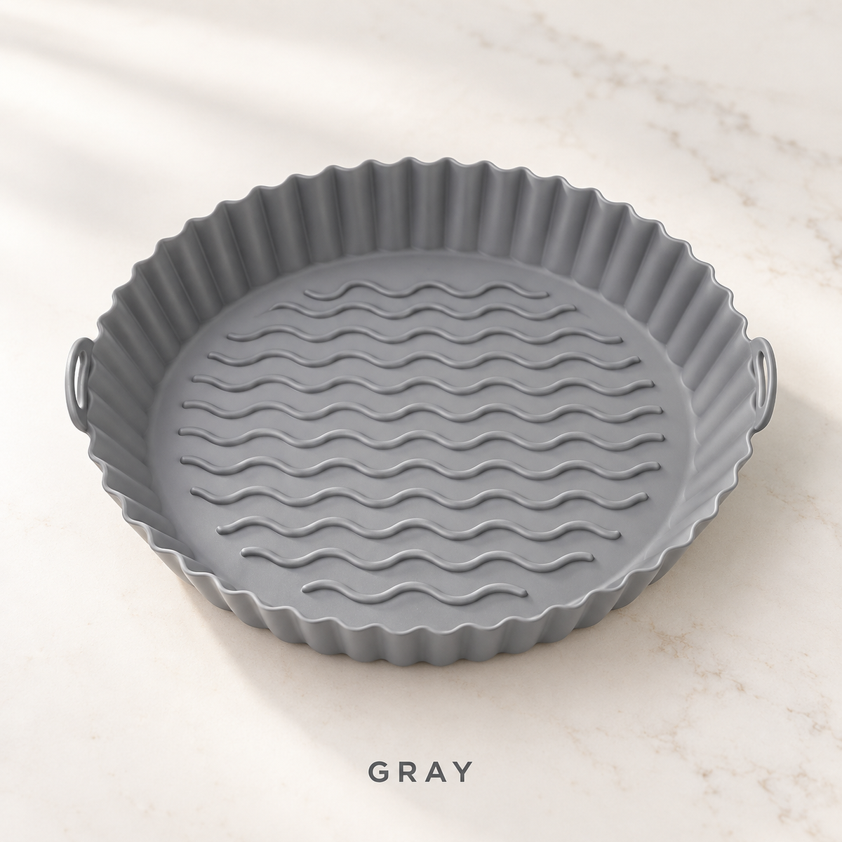 Reusable Silicone Air Fryer Liners, Food-Grade Air Fryer Basket Inserts with Raised Drainage Ribs, Heat-Resistant Nonstick Cooking Pots, Easy-Clean Accessories for Roasting, Baking and Reheating