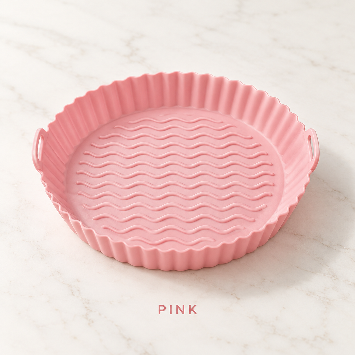 Reusable Silicone Air Fryer Liners, Food-Grade Air Fryer Basket Inserts with Raised Drainage Ribs, Heat-Resistant Nonstick Cooking Pots, Easy-Clean Accessories for Roasting, Baking and Reheating