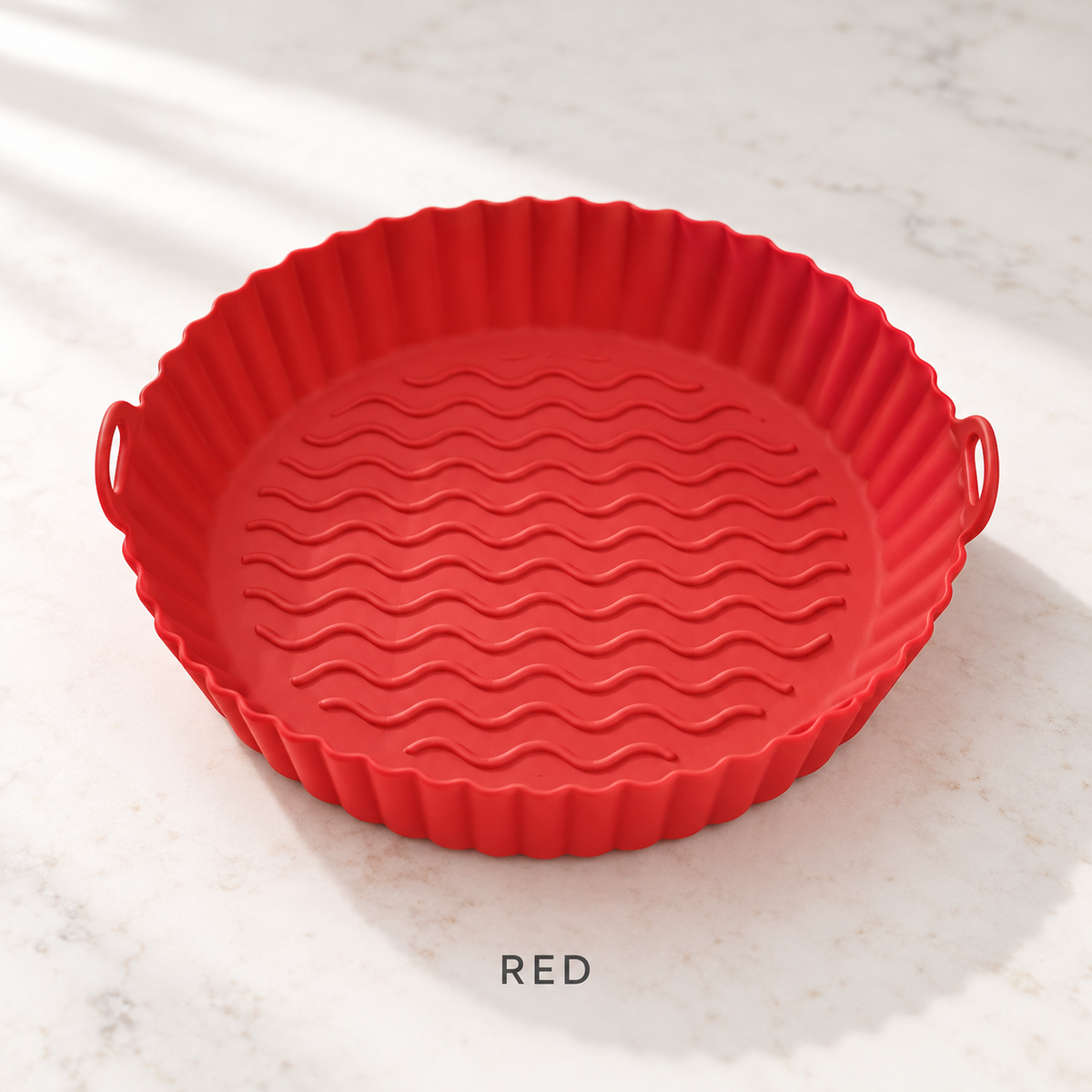Reusable Silicone Air Fryer Liners, Food-Grade Air Fryer Basket Inserts with Raised Drainage Ribs, Heat-Resistant Nonstick Cooking Pots, Easy-Clean Accessories for Roasting, Baking and Reheating