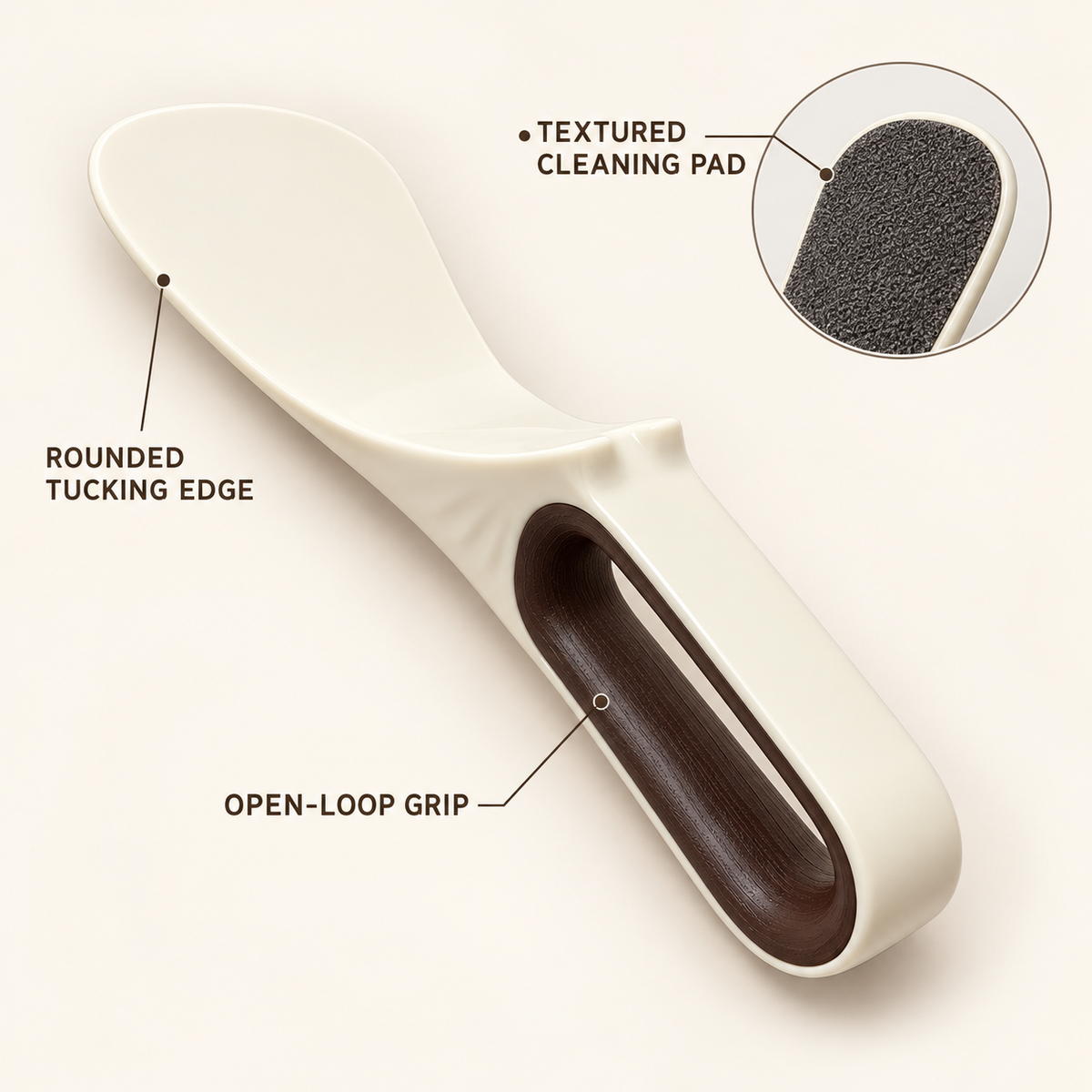 Bed Sheet Tucking Tool with Anti-Static Cleaning Back