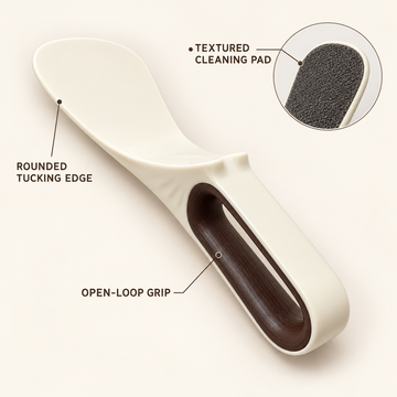 Bed Sheet Tucking Tool with Anti-Static Cleaning Back