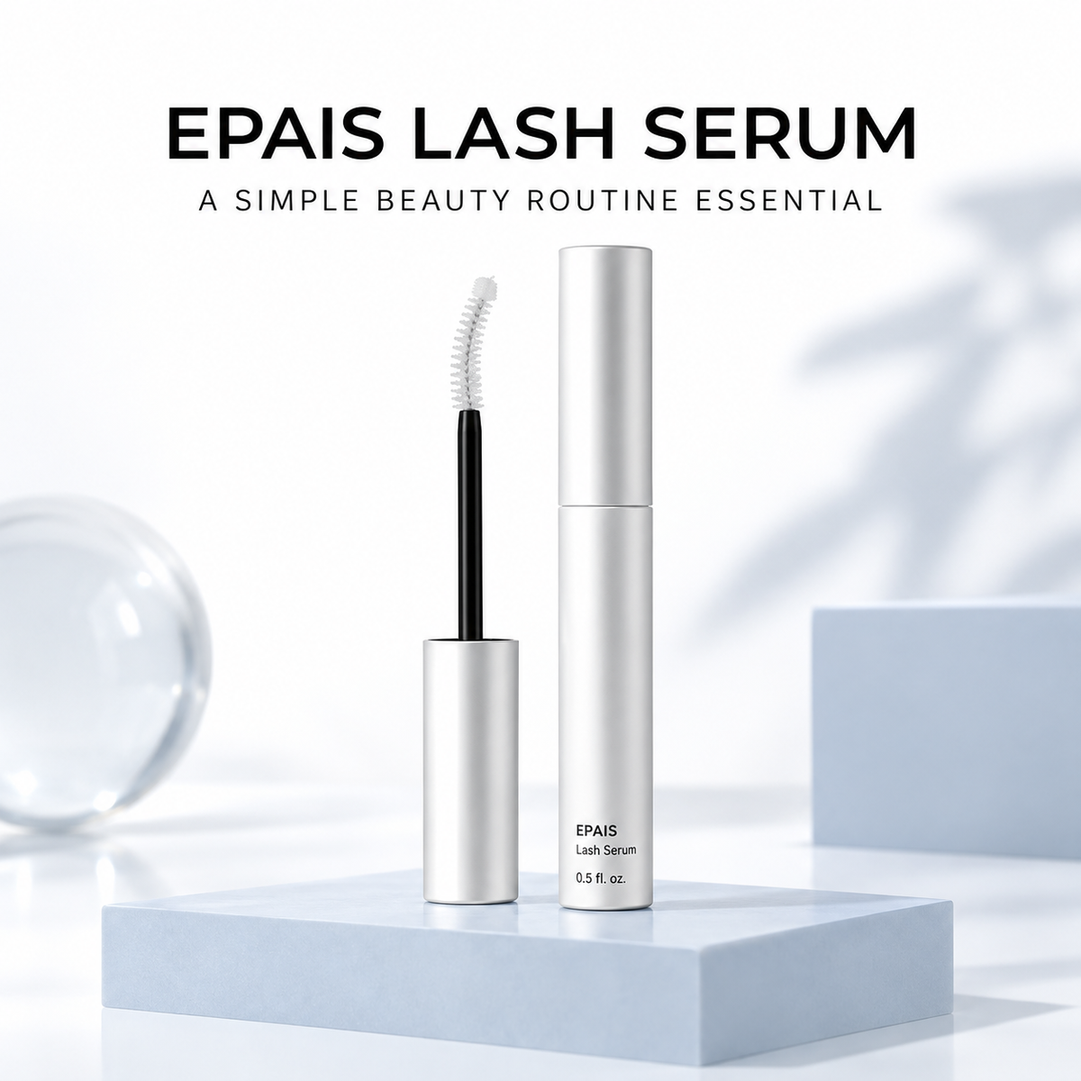Eyelash Serum — For Eyelashes, Eyebrows, and Hairlines, 15 ml, Curved Applicator