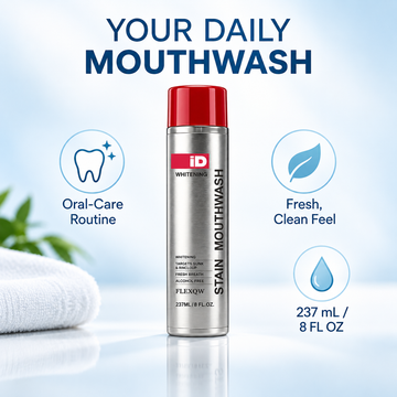 Whitening and Stain-Removing Mouthwash, Alcohol-Free, Mint Flavor, 237 mL (8 fl oz)